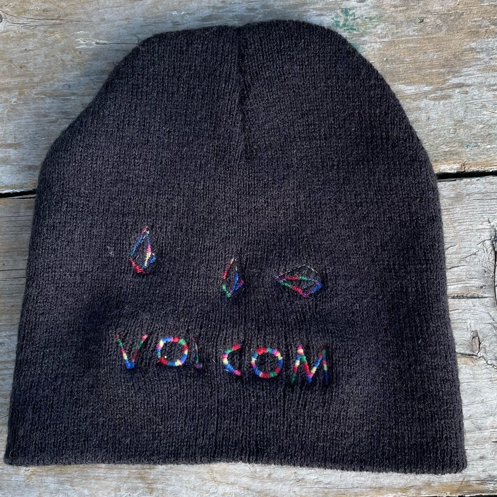 VOLCOM Black beanie hat kids hat